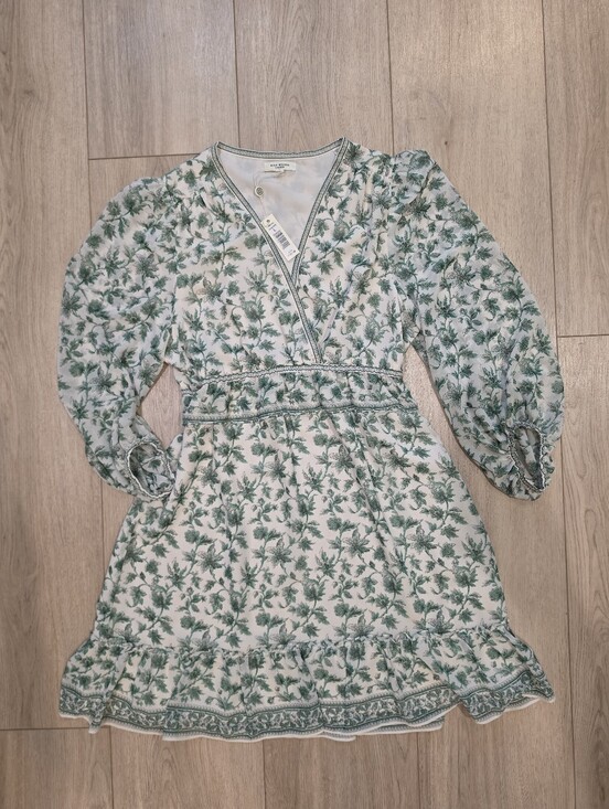 Dresses & Skirts - Max Studio London Floral Wrap Dress Size L Green Ivory NWT $178